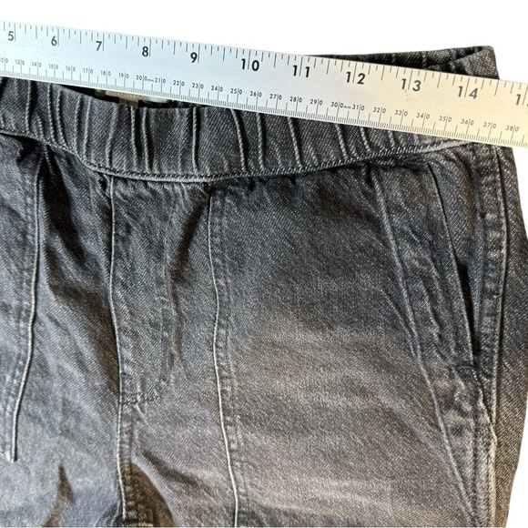 Madewell Gray Black Wide Leg Elastic Waist Jean Pants Womens Size Small - Picture 4 of 7